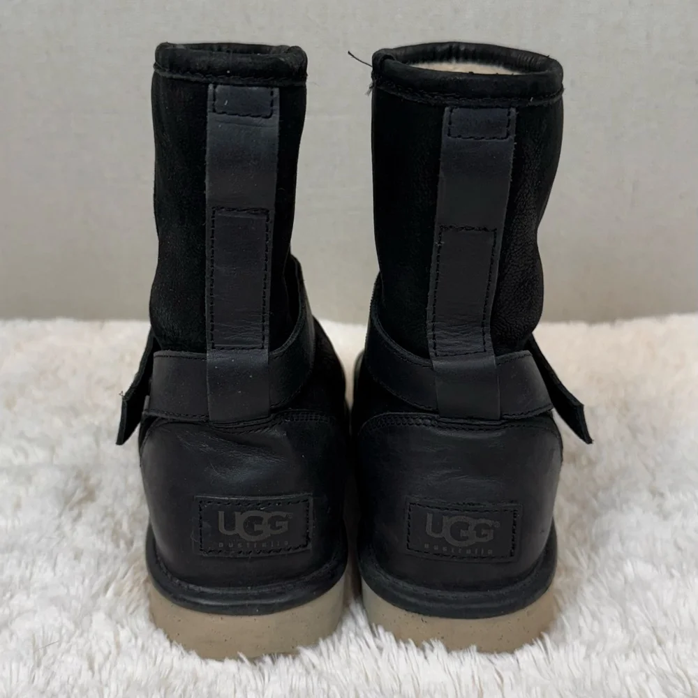 Ugg Anali black nubuck leather sherpa lined boots-7